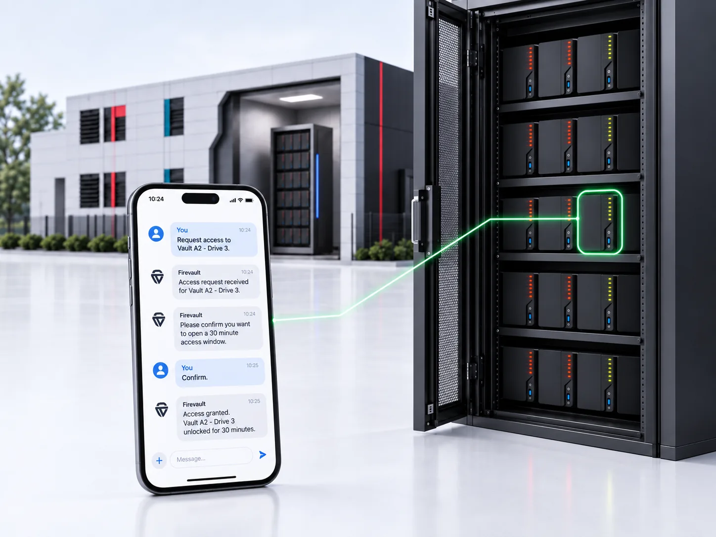 Registered phone authorisation for a specific Offline Secure Storage instance