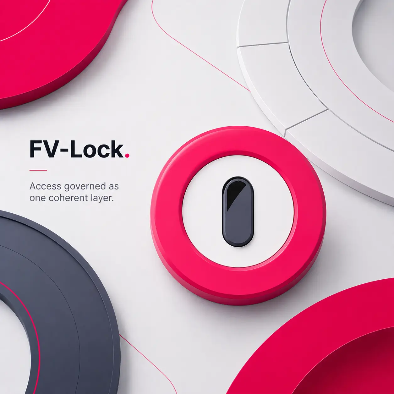 FV-Lock module artwork: access governed as one coherent layer