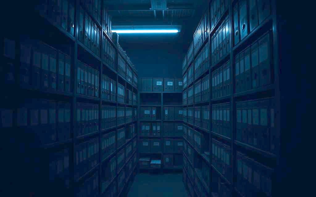 Legal case files and sealed matter boxes held offline in a Firevault Bunker