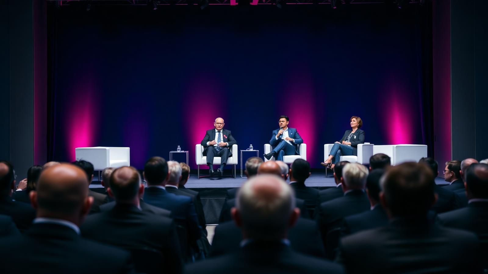 Panel stage at a London cyber security summit with UK Government and CISO leaders in discussion